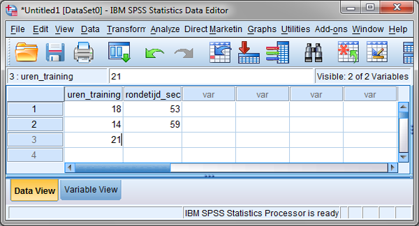 SPSS onderzoeksdata invoeren